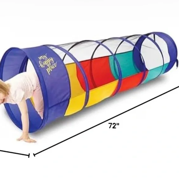Kiddey Play Tunnel for Kids Crawl Tunnels w/ See Through Sides Outdoor & Indoor - Picture 6 of 8